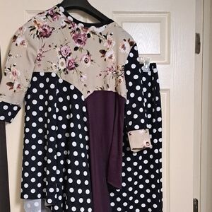 Floral and Polka Dot Dress